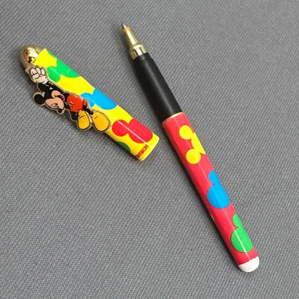 VTG 1995 Mickey Mouse Unlimited Collectible Pentech Ceramick Roller Ball Pen Tin